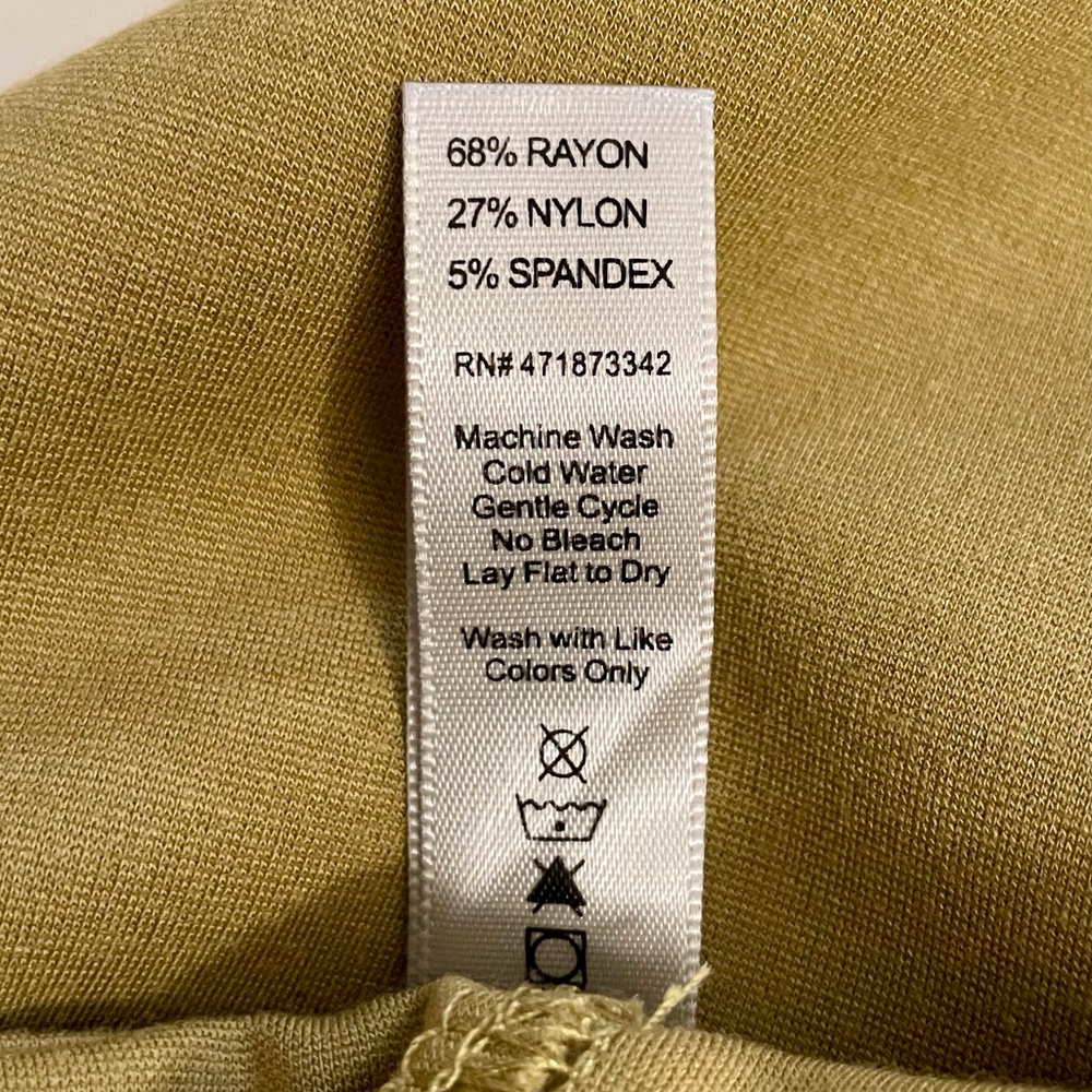 Ochre-colored stretchy pants/leggings - Picture 6 of 7